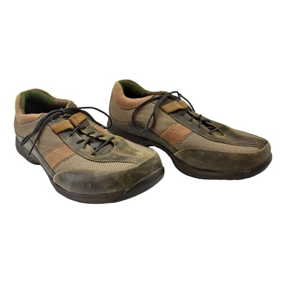 NEW Dunham Oakdale Sport Oxfords Green & Tan Distressed Leather - Men's 9 EEEE